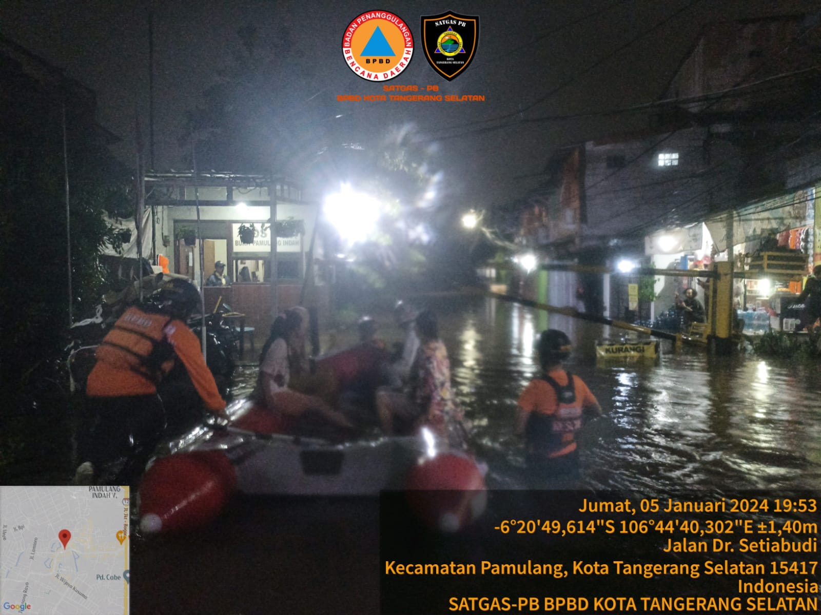 Tangsel Dilanda Banjir dan Longsor, 195 KK Mengungsi