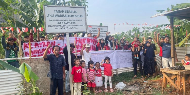 Sengketa Lahan di Ciputat Tangsel, Ahli Waris Gelar Aksi Keprihatinan saat HUT RI ke 79