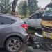 Sopir Mengantuk, Truk Seruduk 2 Mobil dan 1 Motor TNI di BSD Tangerang