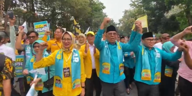 Didampingi Airin, Paslon Petahana Ben-Pilar Daftar ke KPU Tangsel