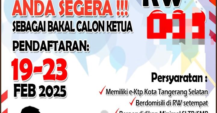 Polemik Pemilihan RW di Serua Indah Tangsel, 1 Suara RT Dihargai hingga Rp20 Juta !