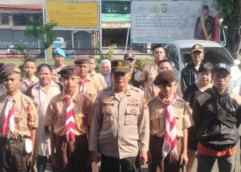 Keren ! Berseragam Pramuka, Pelajar Pelaku Tawuran Jalani Bina Karakter di Polsek Ciputat Timur