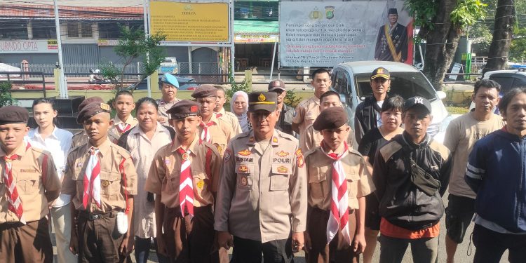 Keren ! Berseragam Pramuka, Pelajar Pelaku Tawuran Jalani Bina Karakter di Polsek Ciputat Timur